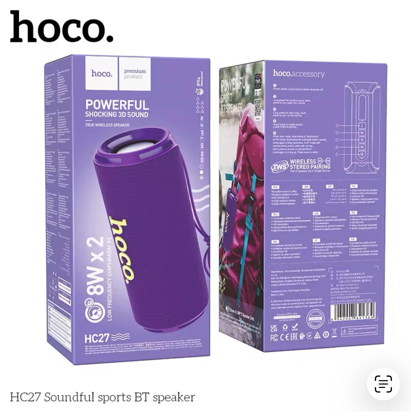 HOCO Wireless Speaker 3D Sound HC27