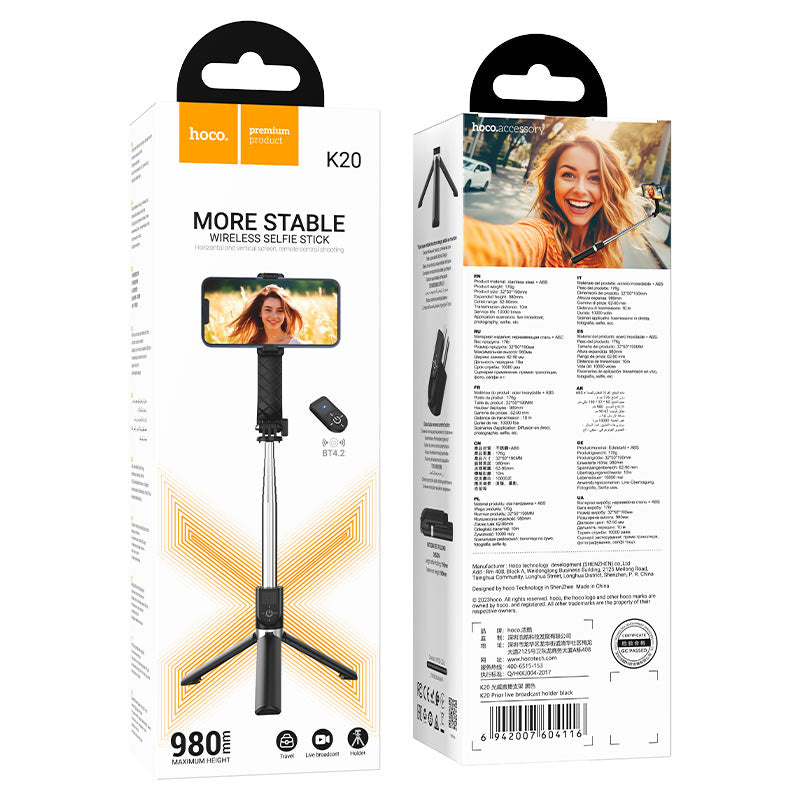 HOCO tabletop phone holder & Selfie stick K20