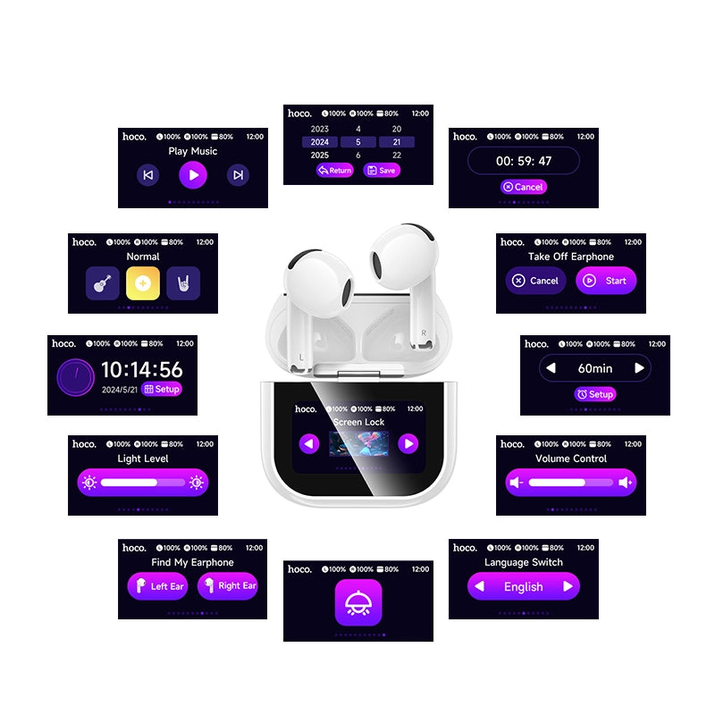 HOCO Sparkle Touch Screen True Wireless Earbuds EW82