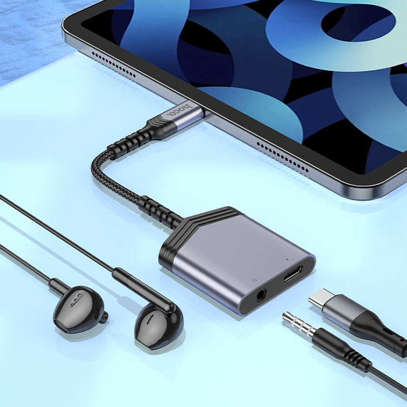 HOCO 2-in-1 USB-C to USB-C & 3.5mm Female LS39