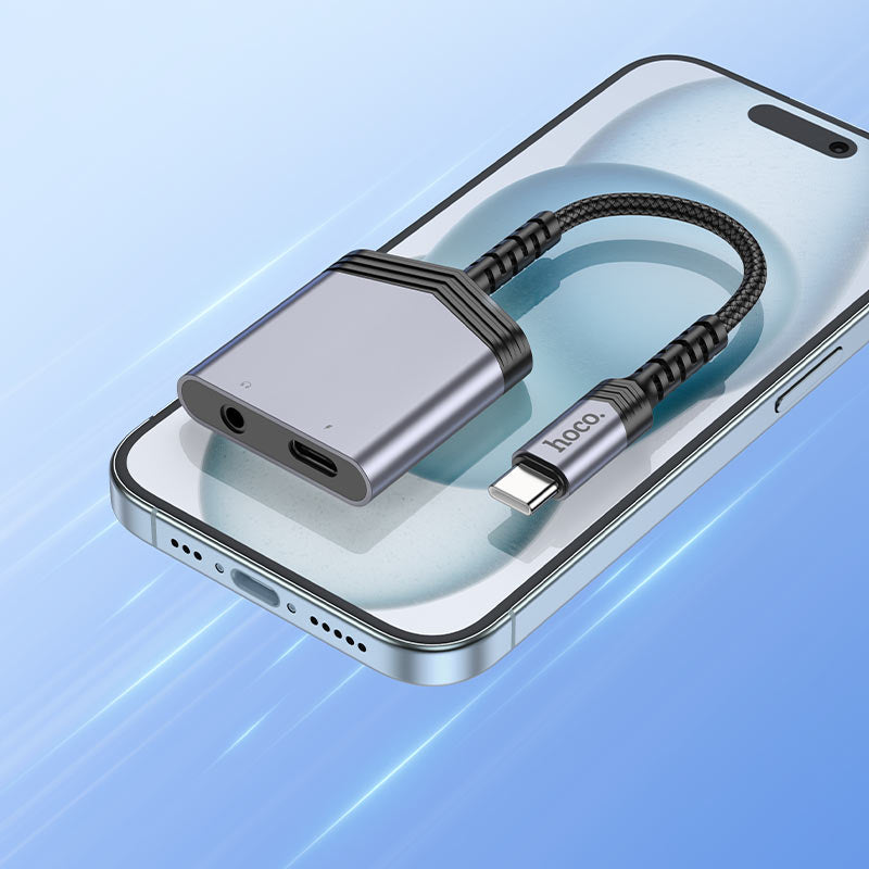 HOCO 2-in-1 USB-C to USB-C & 3.5mm Female LS39