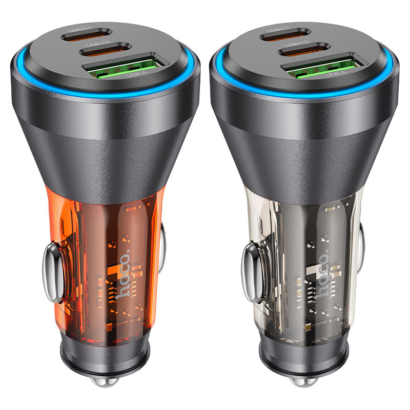 HOCO Car Charger Three Ports Fast Charger Z12D