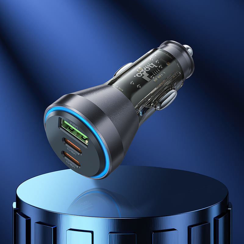 HOCO Car Charger Three Ports Fast Charger Z12D