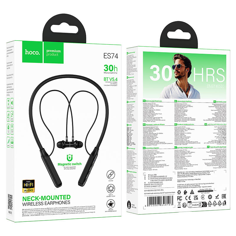 HOCO Wireless Earphone Neck Mounted ES74
