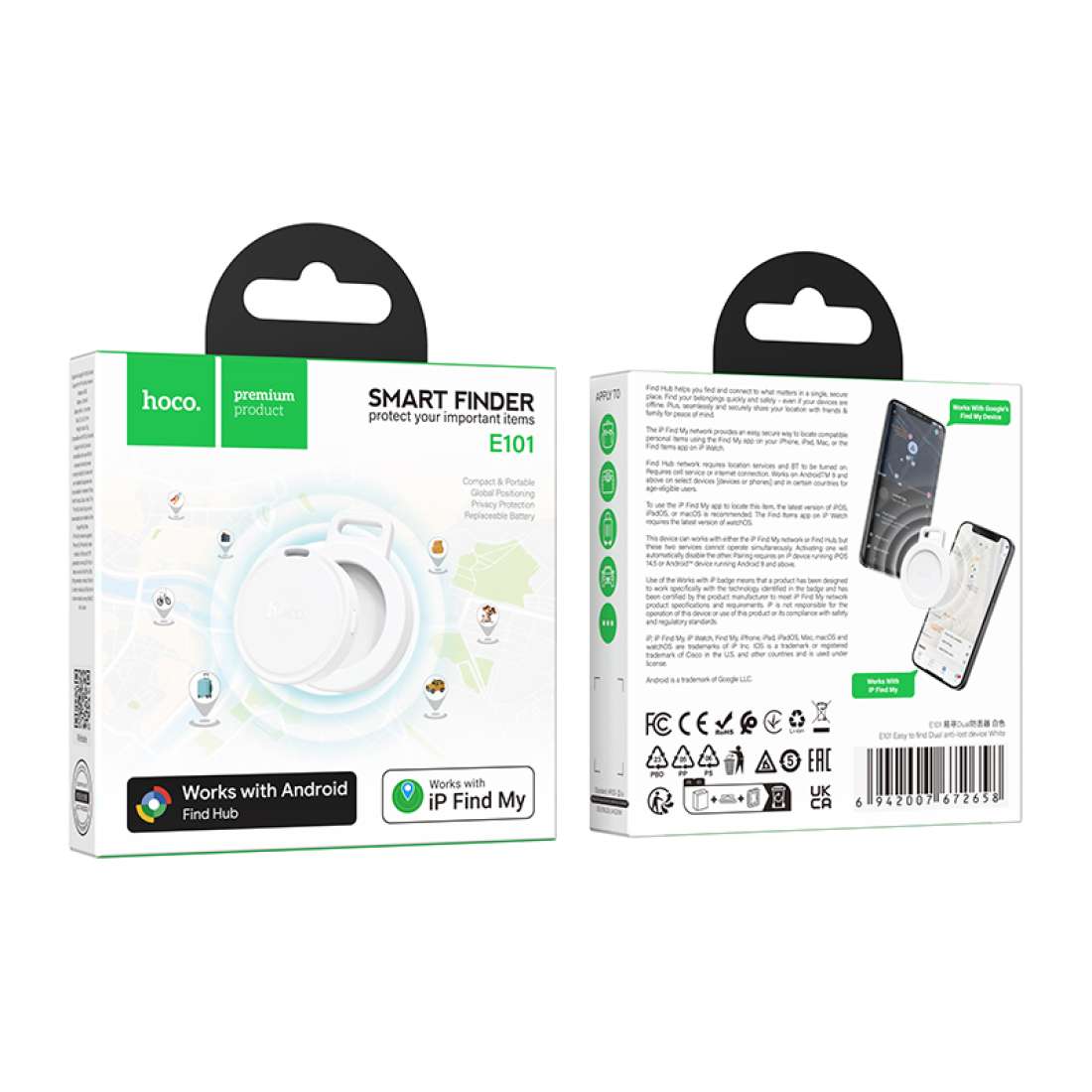HOCO Dual Smart GPS Tracker (Apple & Android)