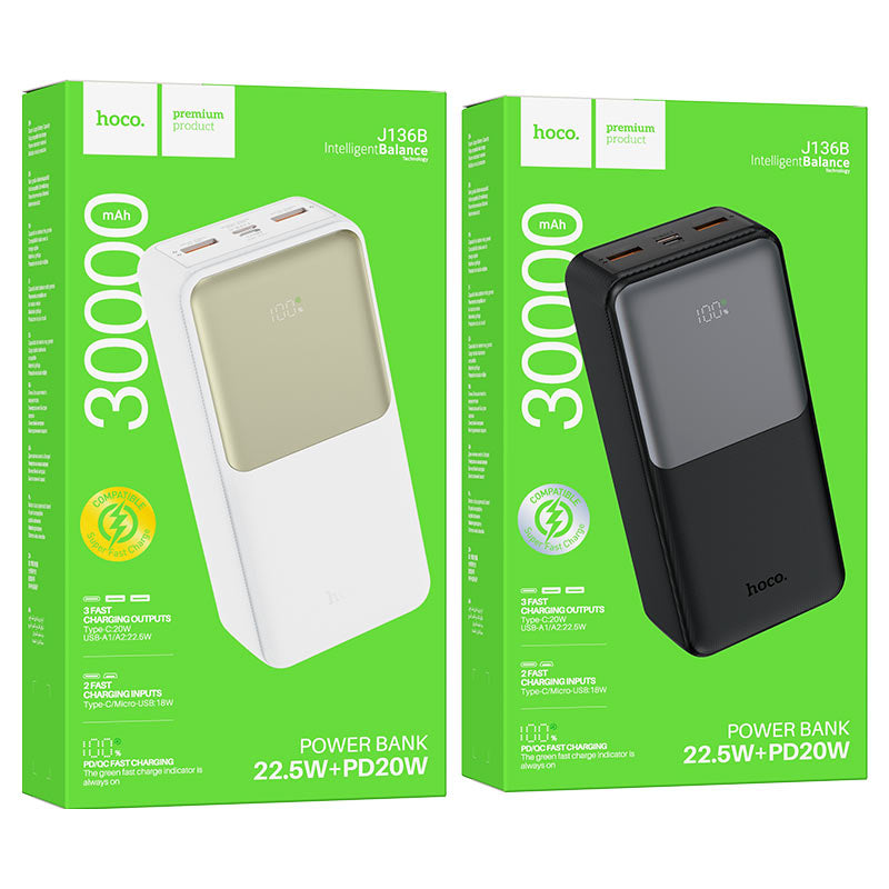 HOCO Power bank 22.5W + PD20W 30000mAh