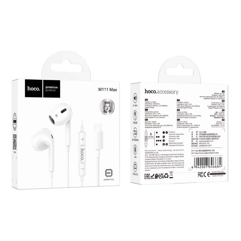 HOCO Earphones Lightning
