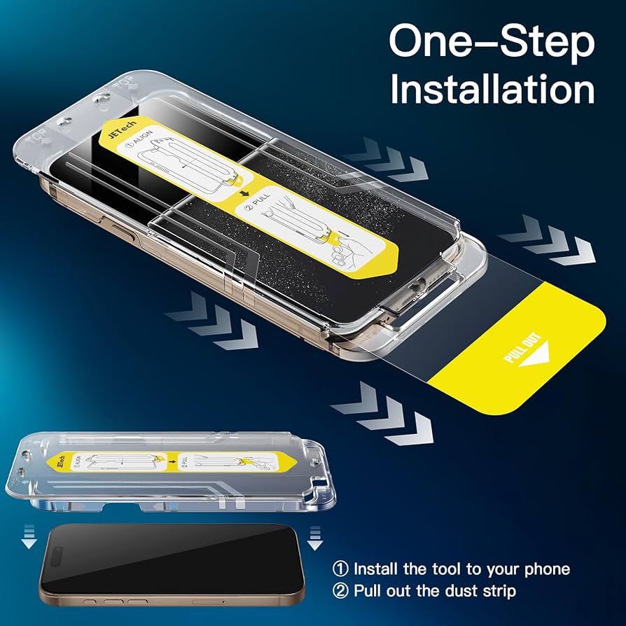 Privacy self installing screen protector
