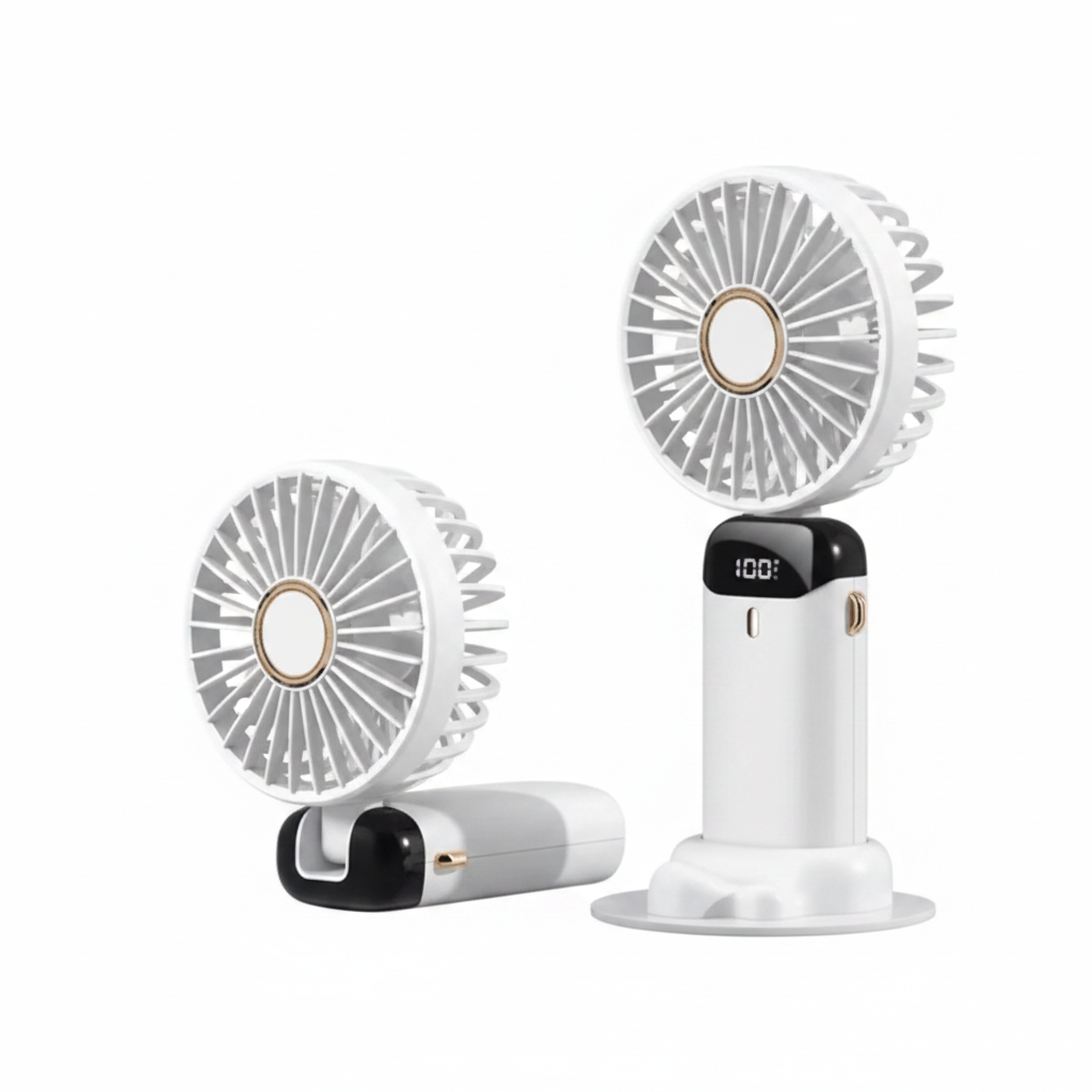 White Mini Fan - White Background